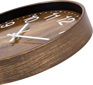 Reloj de pared de madera, reloj redondo silencioso sin tictac de 12 pulgadas para sala de estar, dormitorio, cocina, hogar y oficina - Product Image 4