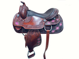 Silla de Montar WESTERN RENINIG COMFORTABLERIDING, Fabricada con Cuero de Búfalo Suave y Armazón de Madera, Tamaños Disponibles de 15 a 17 Pulgadas - Product Image 3