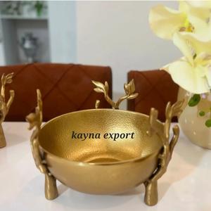 Bol en aluminium fait main poli moderne de luxe certifié CE support de fleurs de mariage écologique pour les décorations de fête - Product Image 3