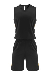 Conjunto de camisetas de baloncesto transpirables para hombre, equipo de juego primario, uniforme de manga corta, chaleco de entrenamiento, pantalones cortos, estilo informal, nuevo tejido - Product Image 3