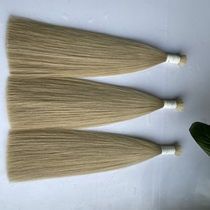 Extensión de cabello humano, calidad superior de fábrica, Rubio 613, cutícula virgen, Alineación - Product Image 3