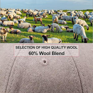 Automne hiver amoureux unisexe hommes femmes couleur unie réglable Strapback papa chapeau personnalisé laine casquette de Baseball - Product Image 4