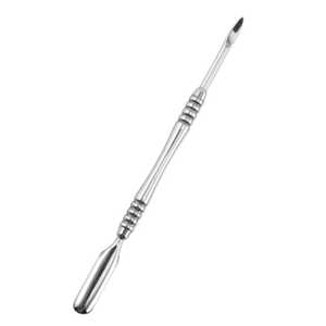 Profesional de acero inoxidable de doble extremo de doble cabeza de forma plana reutilizable antideslizante piel muerta empujador de cutículas removedor de uñas para - Product Image 3