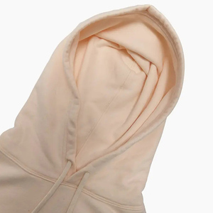 Oem Sweat A Capuch Private Labeling Heavy Weight Hoodies Custom Logo Two Sides Pockets Solid Thick Heavyweight <b>Beige</b> <b>Hoodie</b> - Product Image 5