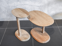 Mesa Auxiliar de Teca Sólida para Sala de Estar, Restaurante, Hotel, Villa, Resort, Cafetería, Mobiliario Comercial para Hostelería, Venta al Por Mayor