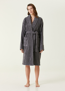 Peignoir de luxe en tissu éponge pour homme, 100 % coton à fibres longues, idéal pour hôtels/spas, vêtement de nuit - Product Image 2