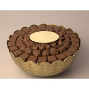 ชามช็อคโกแลตสีขาวและสีทองดีไซน์สุดหรูทำด้วยมือขนาดใหญ่ชามเสิร์ฟขนม - Product Image 5