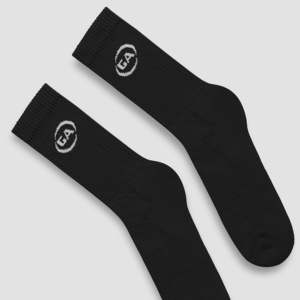 Chaussettes de sport montantes personnalisables, respirantes, antibactériennes, idéales pour le cyclisme et les sports d'automne, technique de sublimation, noires - Product Image 4