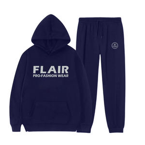 Survêtement en éponge française délavé à l'acide 100% coton pour hommes Logo personnalisé unisexe ensemble de pantalons de survêtement et de sweat à capuche - Product Image 2