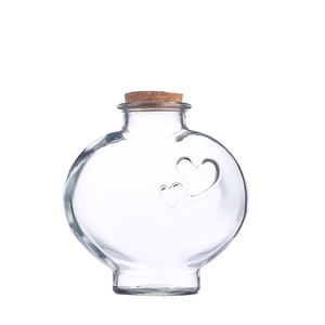 Botellas de Vidrio Decorativas en Forma de <span class=keywords><strong>Corazón</strong></span> de Gran Tamaño al por Mayor, Frascos de Vidrio para Decoración de Bodas con Corcho - Product Image 5