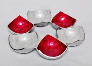 Bol à fruits secs en argent et or Décoration de table Bols à mélanger les fruits au design de luxe de qualité exclusive en métal à bas prix - Product Image 5