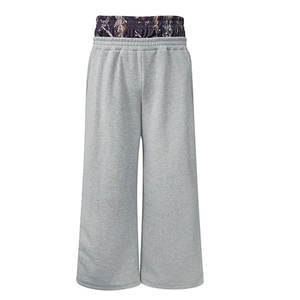 กางเกงเอวสูงแบบสองชั้น กางเกงลำลองทรงหลวมใส่สบาย ผ้าเนื้อนุ่ม กางเกงแฟชั่นสำหรับใส่ในชีวิตประจำวัน - Product Image 1