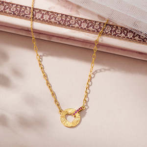 Collier pendentif moderne en or Rhythm Linea - Product Image 1