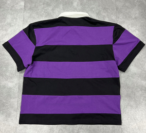 T-shirt vintage personnalisé 300g coupe ample 3D 100% coton avec col en tissu côtelé tricoté et broderie pour homme - Product Image 3