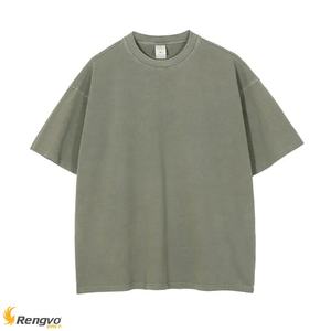 Camiseta de algodón de peso pesado para hombre de alta calidad Nuevo estilo Oversize 250 GSM Hip Hop Vintage Diseño formal - Product Image 4