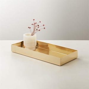 En Stock, forme personnalisée en métal, élégants plateaux décoratifs en laiton métallique pour le parfum et la décoration de la maison - Product Image 6