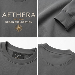 เสื้อสเวตเชิ้ตผู้ชายผ้าฟลีซ สีเขียวอมฟ้า ทรงปกติ พิมพ์ลาย สวมใส่สบายๆ สำหรับฤดูใบไม้ผลิ กันลม ระบายอากาศได้ดี เป็นมิตรกับสิ่งแวดล้อม - Product Image 6