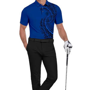 Polo de golf pour homme de haute qualité, tissu durable, manches courtes, polo de golf, vêtements de performance athlétique - Product Image 2