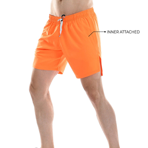 Couleur orange 100% Polyester LOGO personnalisé Jogger été respirant doublure sport entraînement Gym shorts pour hommes pour hommes - Product Image 4