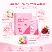 OKTW Witte Tomaten Collageen Vloeibare Drank Druivensmaak Beauty Orale Vloeistof 7-Dagen Glow Skincare Draagbare Collageen Detox Natuurlijk