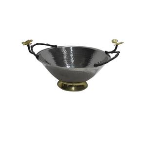 Bol en métal design de luxe nouveauté grand bol de service de restauration rapide pour salade ou fruits technique personnalisée pour les mariages - Product Image 2