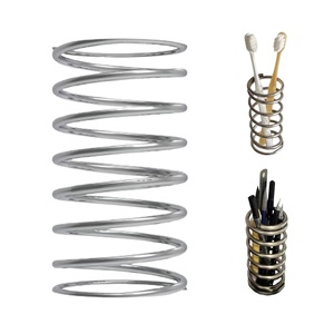 Elégant support pour brosse à dents et dentifrice en marbre et métal pour comptoirs de salle de bain, design minimaliste moderne avec 4 fentes - Product Image 6