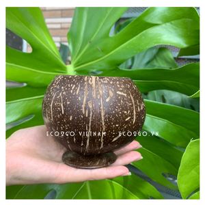 Home Decorating Organic Smoothies <b>Coconut</b> <b>Bowl</b> and Spoon Set / <b>Coconut</b> Shell Cup for Drink With Engrave Laser Logo - Product Image 3