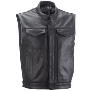 Offre Spéciale personnalisé pour hommes Gilet en cuir de motard de haute qualité pour hommes Vêtements de moto Gilet en cuir pour vélo à vendre - Product Image 1