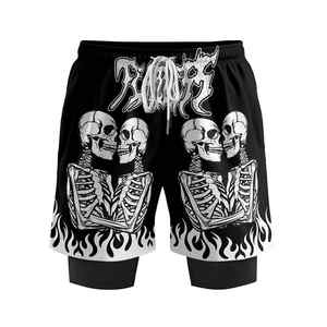 กางเกงขาสั้นผู้ชายแบบ2 in 1แห้งเร็วสำหรับออกกำลังกายในยิมวิ่งฟิตเนสวิ่ง - Product Image 4