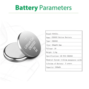 Yohcell CR2032 3V Pin Lithium Coin 5-Pack | nút pin di động cho airtag, Key Fob, từ xa, đồng hồ, và nhiều hơn nữa - Product Image 5