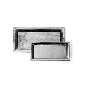 Bandeja de Metal plateado para servir comida y desierto, accesorio con forma redondeada, de último diseño, para cocina y Mesa - Product Image 6