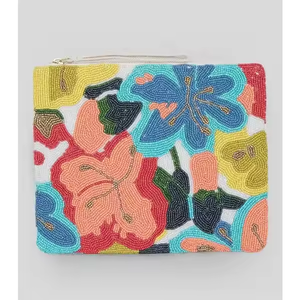 Monedero bordado hecho a mano con cuentas de semillas, elegante y duradero, exquisito monedero bordado con cuentas de semillas de cristal, diseño de lujo - Product Image 6