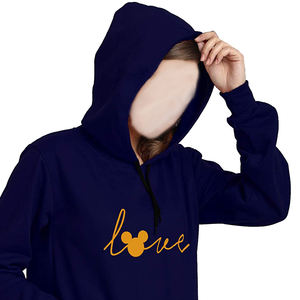 OEM personalizado puff Impresión de algodón jersey de lujo streetwear de gran tamaño impreso sudaderas con capucha de las mujeres Sudadera de cuello redondo - Product Image 3