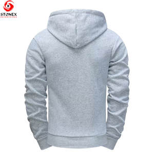 Custom Logo High Quality Solid Winter Men's Pullover <b>Zip</b>-<b>Up</b> Hoodie with Thermal Fleece Long Sleeves Zipper - Product Image 2