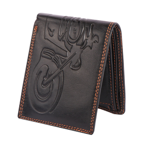 Cartera corta de cuero para hombre con estilo con capa de bloqueo RFID, cierre de botón, forro de algodón para negocios informales o uso en viajes - Product Image 2