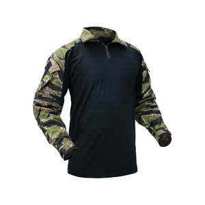 Fashion Men's Black Camouflage Uniform Black Tactical Shirts - Product Image 5