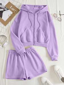 ชุดวอร์มสั้นสำหรับผู้หญิงชุดวิ่งโลโก้ตามสั่ง - Product Image 5