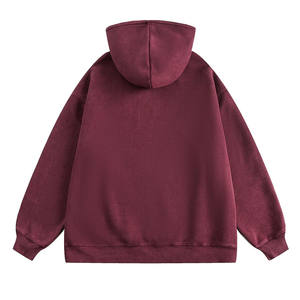 Haute qualité 100% coton hommes lavage à l'acide à capuche sur mesure Vintage en détresse plaine blanc Streetwear hiver à capuche imprimé acide - Product Image 6