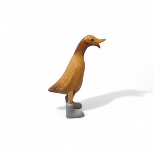 Pato de madera al por mayor, estatuilla de pato de madera, decoración del hogar de Estilo Vintage para estante o repisa - Product Image 3