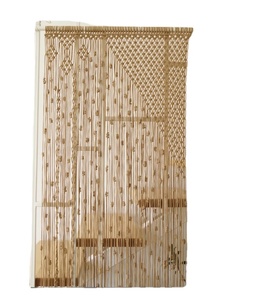 ม่านประตูหรือหน้าต่างทำด้วยมือ macrame ม่านประตู | ฉากหลังแต่งงานขนาดใหญ่ - Product Image 1