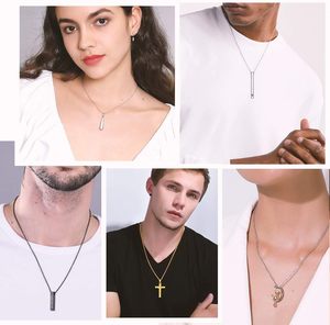 Crucifix stainless Urn Necklace for <b>Ashes</b> Stainless Steel Jewelry Memorial <b>Keepsake</b> Urn Lockets Pendant Men Women Custom Size - Product Image 2
