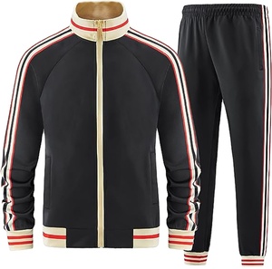 High Quality Men Runway Suits Sets Long Sleeve Full Zip Sweatpants Jackets and <b>Pants</b> 2 Piece Outfits for Men - Product Image 6