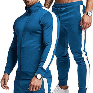 Hommes automne hiver Sport à capuche tendances solide Fitness fermeture éclair sweats à capuche pantalons de survêtement mâle mince décontracté mode survêtements - Product Image 3