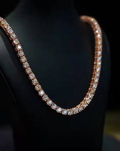 โซ่แร็ปเปอร์ประดับเพชรโมอิสชุบทองคำขาว10/14/18K สำหรับผู้ชายสายโซ่แฟชั่นสไตล์คิวบาที่เป็นเอกลักษณ์ใหม่ล่าสุด - Product Image 1