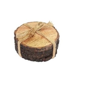 Sous-verres de thé en bois d'acacia naturel de haute qualité tapis carrés en résine légère tampons pour Tables basses - Product Image 1