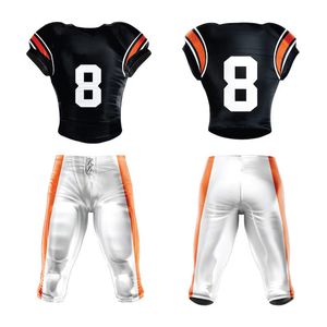 Uniformes de football américain personnalisés pour hommes adultes, 100% polyester respirant, ensembles imprimés, technologie de sublimation, séchage rapide - Product Image 3
