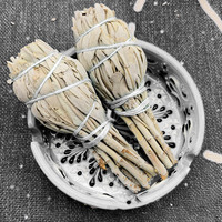 Chinaherbs Venta al por mayor Forma de pierna de pollo Palo de salvia blanca utilizado para purificar e incienso