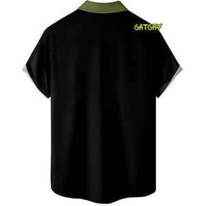 เสื้อเชิ้ตฮาวายพิมพ์ลายดอกไม้สำหรับผู้ชายเสื้อชายหาดแขนสั้นลำลองพิมพ์ลายดอกไม้สำหรับผู้ชาย - Product Image 3