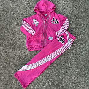 Manufacturer Oem Streetwear Elastic Waist Cotton <b>Pants</b> With Stripes Men Wide Leg Track Baggy Screen Printing <b>Pants</b> and Hoodies - Product Image 1