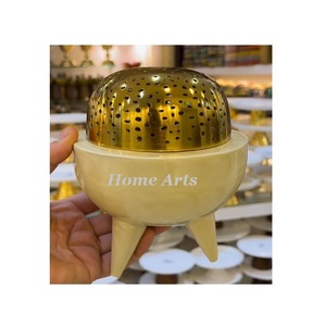 Quemador Bakhoor de hierro y Metal de diseño antiguo, forma de loto, quemador Bakhoor de incienso de tamaño personalizado para decoración del hogar - Product Image 6